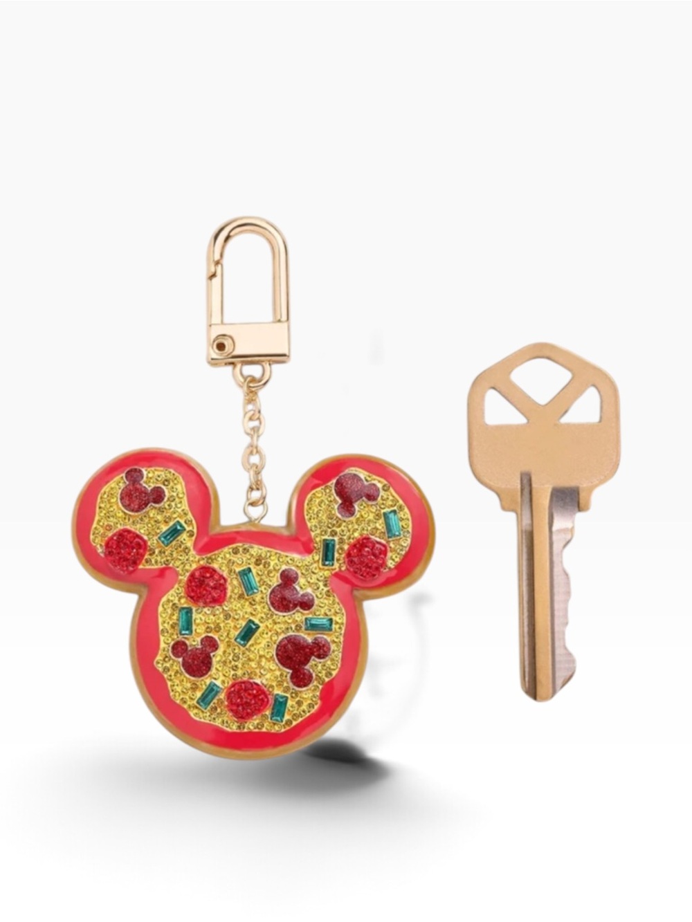 Mickey Mouse Disney Pizza Bag Charm Keychain - Picture 5 of 6